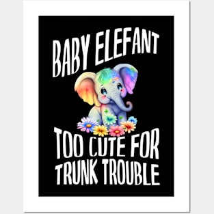 The Cute Rascals Baby Elephants In Nature Posters and Art